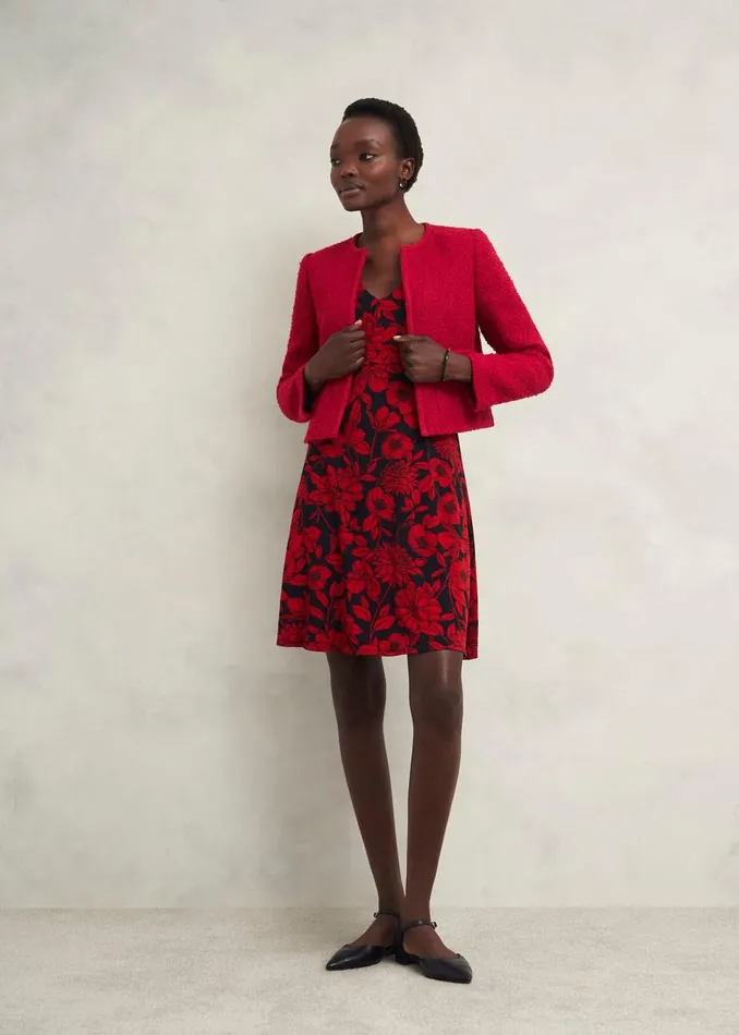 Women Suits and CoOrds Hobbs Rosa Jacket With Wool Rowan Red