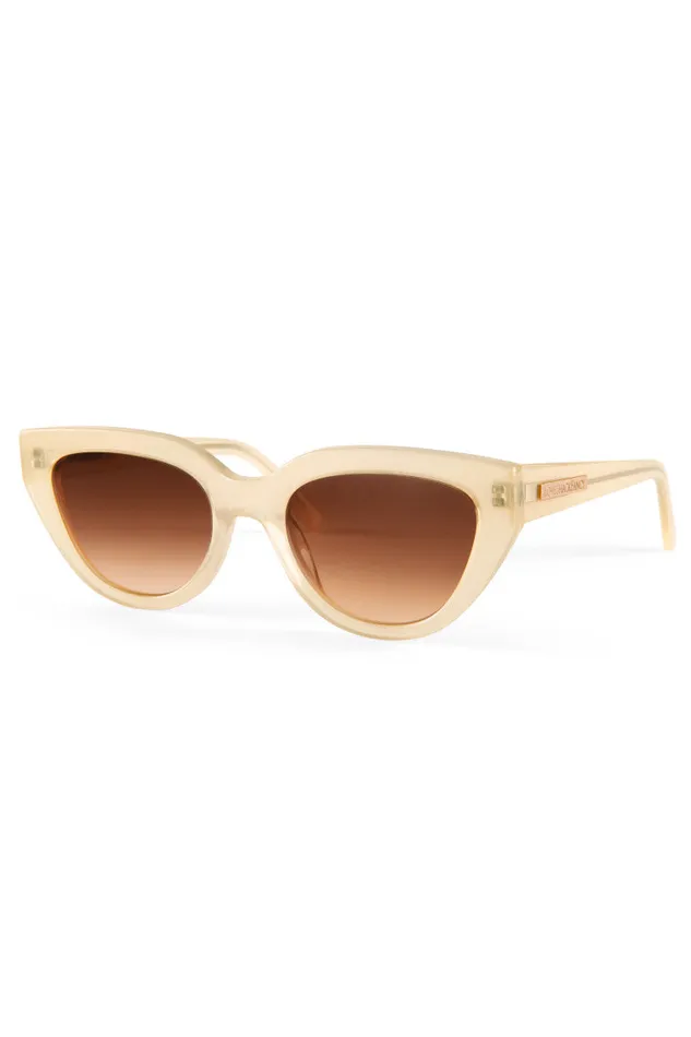 Women Sunglasses LoveShackFancy Ellana Cat Eye Sunglasses Shortbread