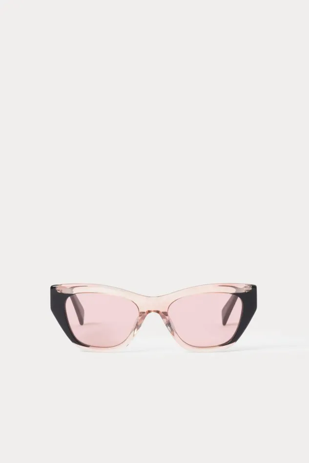 Women Sunglasses Rachel Comey Ayres Sunglasses Blackclear Pink