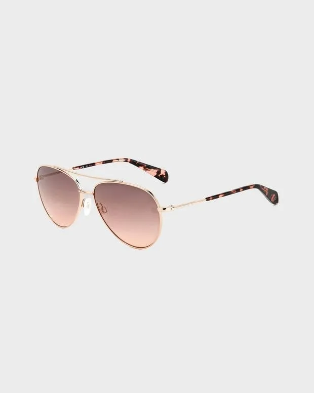 Women Sunglasses Rag and Bone Leslie Red Gold