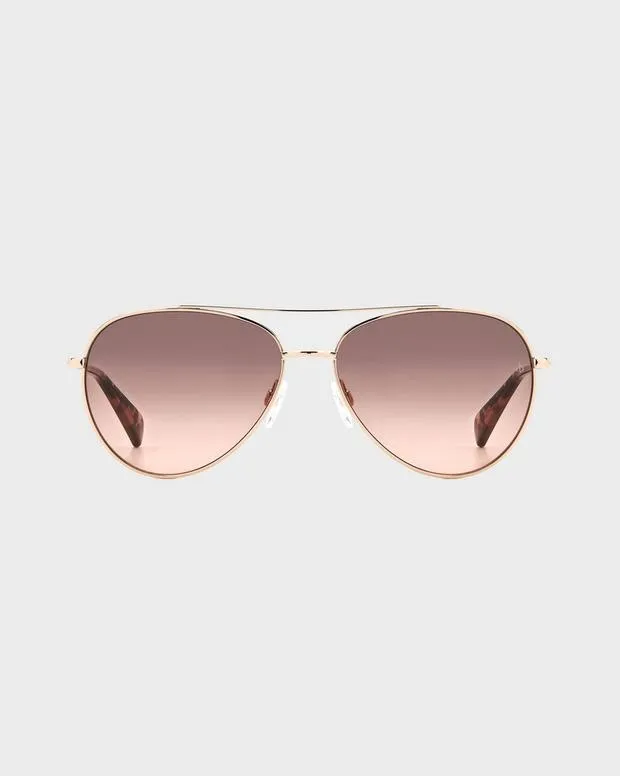 Women Sunglasses Rag and Bone Leslie Red Gold
