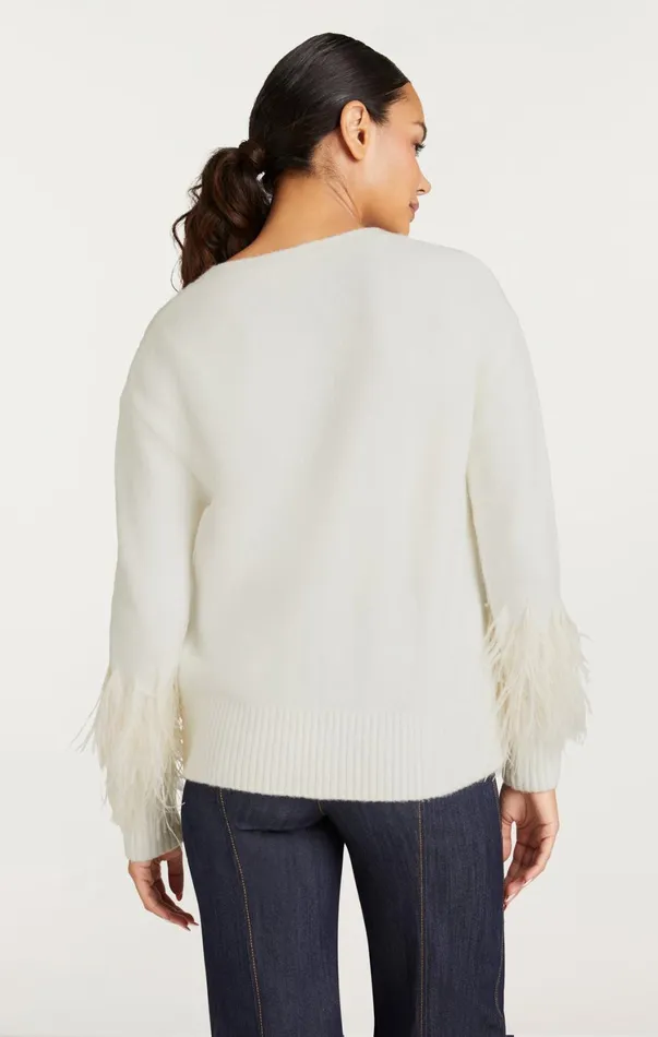 Women Sweaters and Knits Cinq Sept Briana Cardigan Ivory