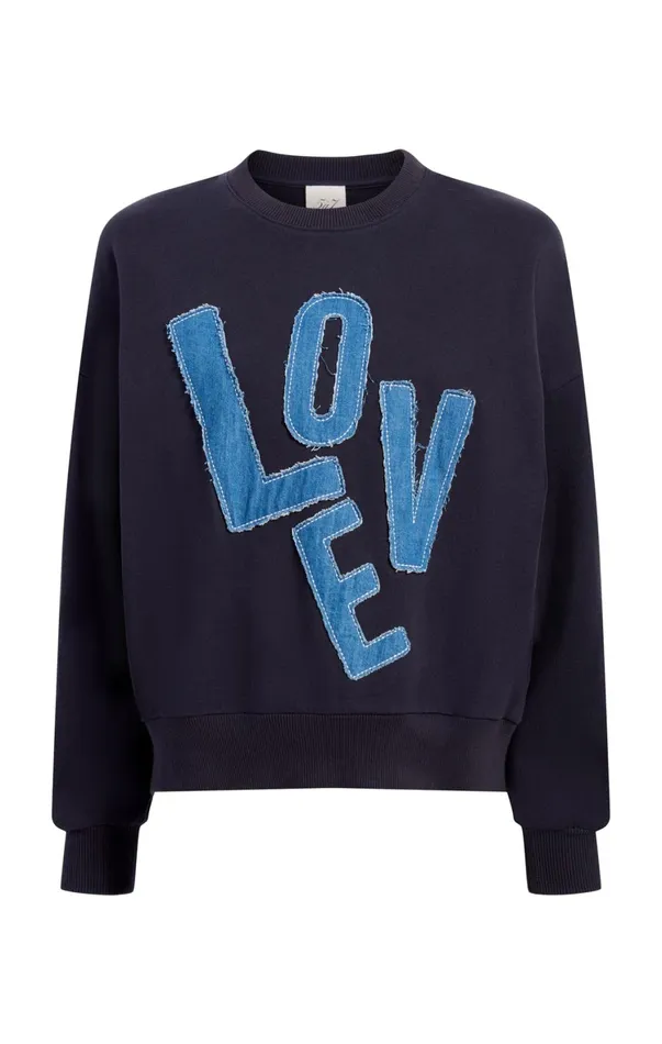 Women Sweaters and Knits Cinq Sept Denim Love Brandy Pullover Navy