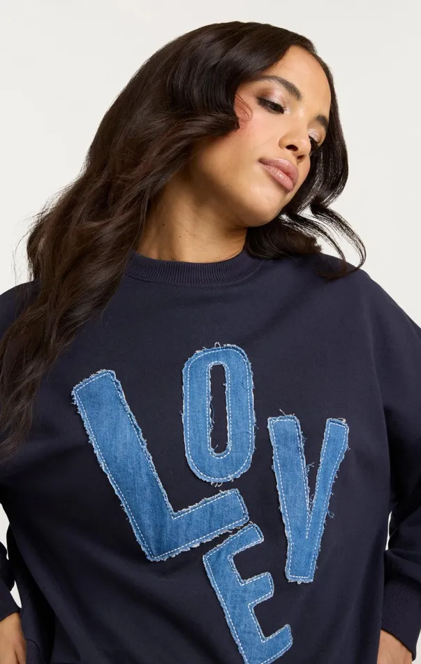 Women Sweaters and Knits Cinq Sept Denim Love Brandy Pullover Navy