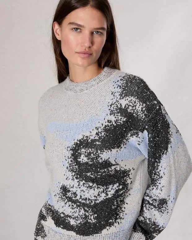 Women Sweaters and Sweatshirts Rag and Bone Estelle Jacquard Sweater Ivory Multi