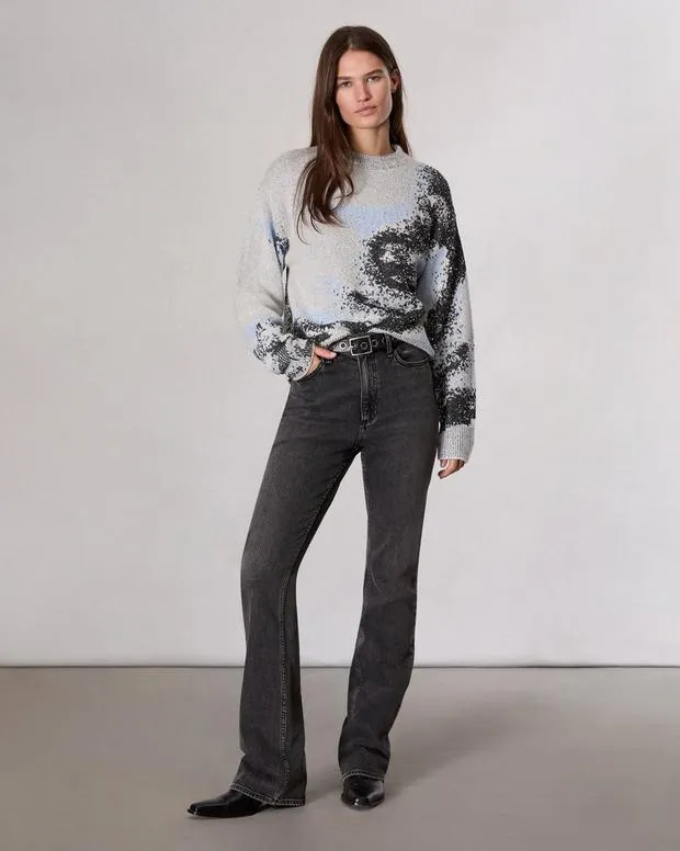 Women Sweaters and Sweatshirts Rag and Bone Estelle Jacquard Sweater Ivory Multi
