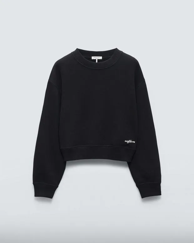 Women Sweaters and Sweatshirts Rag and Bone Vintage Terry Sweatshirt Black