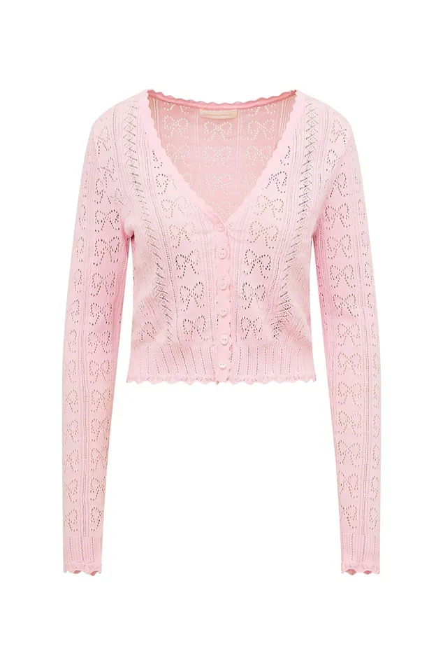 Women Sweaters LoveShackFancy Petra Cardigan Ballerina Pink