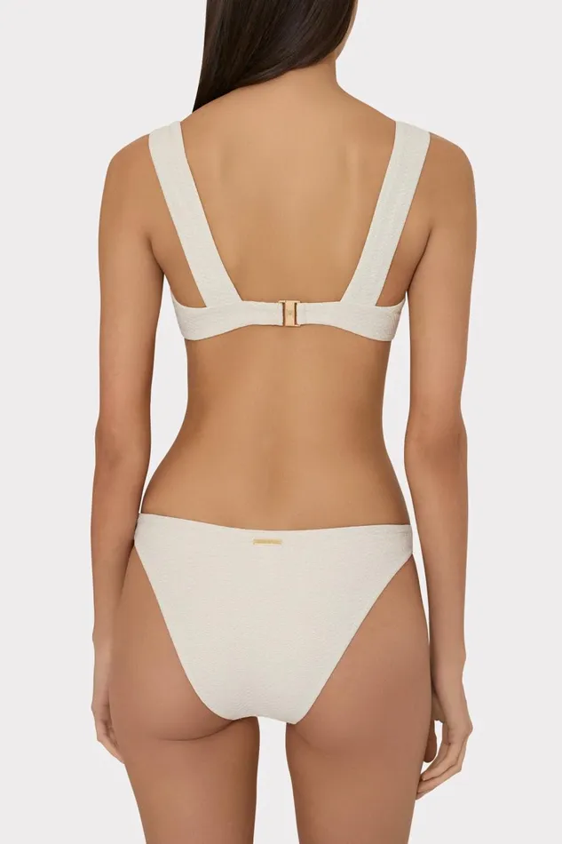 Women Swim and Coverups Milly Chevron Underwire Bikini Top Beigegold