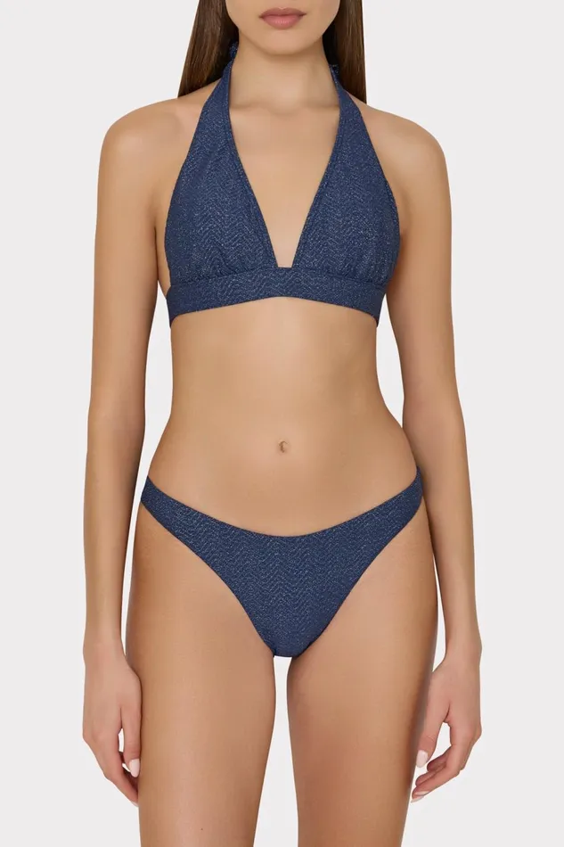 Women Swim and Coverups Milly Margot Chevron Bikini Bottom Navysilver Women Swim and Coverups Milly Margot Chevron Bikini Bottom Navysilver
