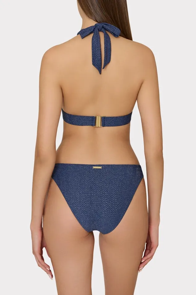 Women Swim and Coverups Milly Margot Chevron Bikini Bottom Navysilver Women Swim and Coverups Milly Margot Chevron Bikini Bottom Navysilver