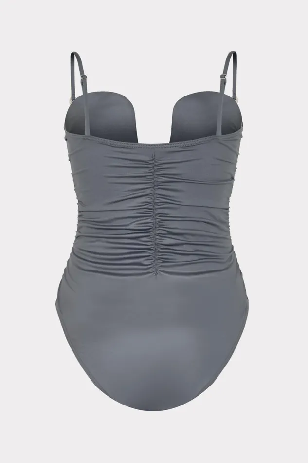 Women Swim and Coverups Milly Ragatta One Piece Grey