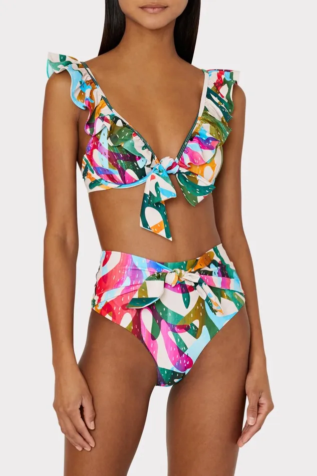 Women Swim and Coverups Milly Under The Sea Tie Bikini Bottom Rainbow Multi