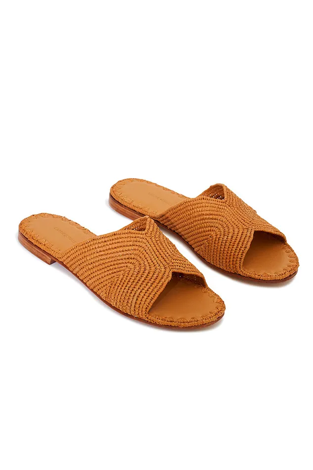 Women Swim LoveShackFancy Carrie Forbes Salon Sandals Cognac