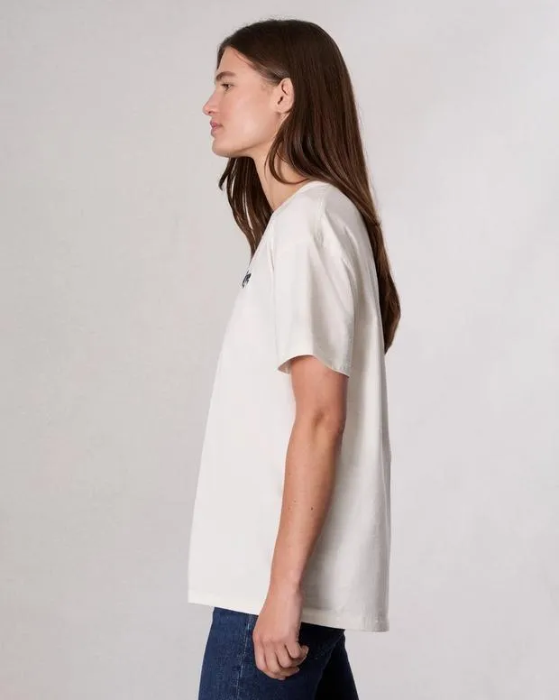 Women TShirts Rag and Bone Nyc Boyfriend TShirt Ivory Multi