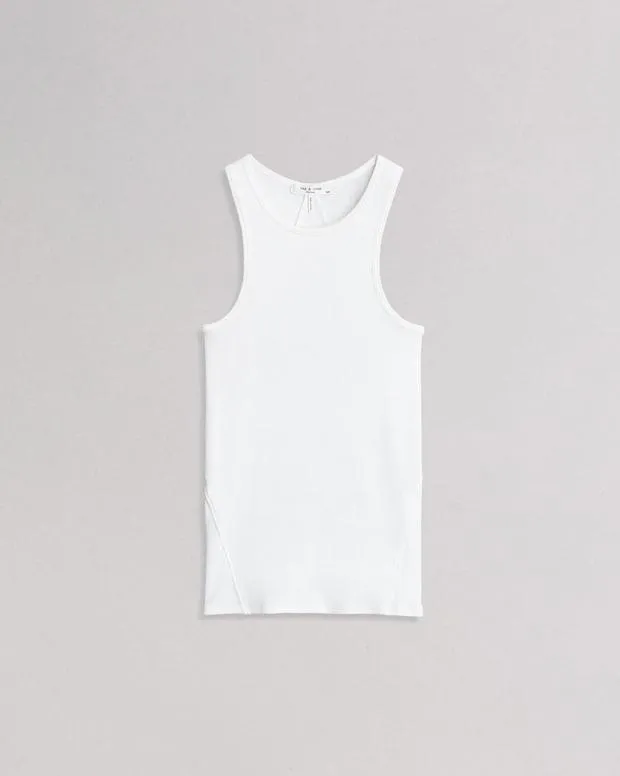 Women TShirts Rag and Bone The Essential Rib Tank White