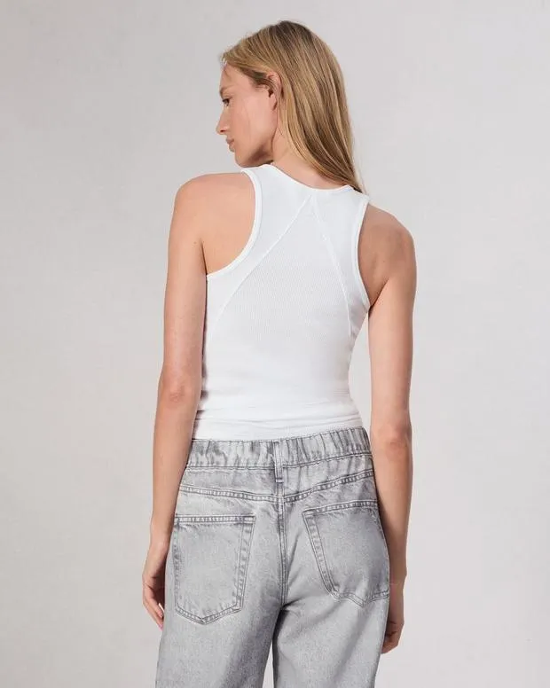 Women TShirts Rag and Bone The Essential Rib Tank White