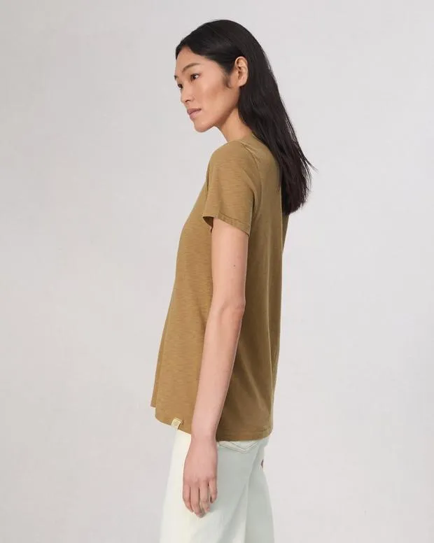 Women TShirts Rag and Bone The Slub Vee Khaki