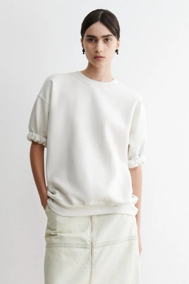 Women Tshirts Sweatshirts Rachel Comey Stanza Sweatshirt Dirty White