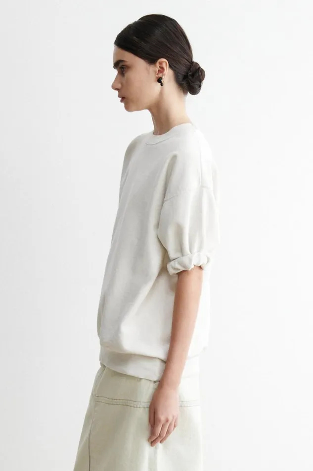 Women Tshirts Sweatshirts Rachel Comey Stanza Sweatshirt Dirty White