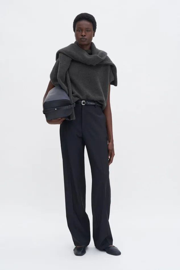 Women Tailored Wool Trousers Black Filippa K Tailoring