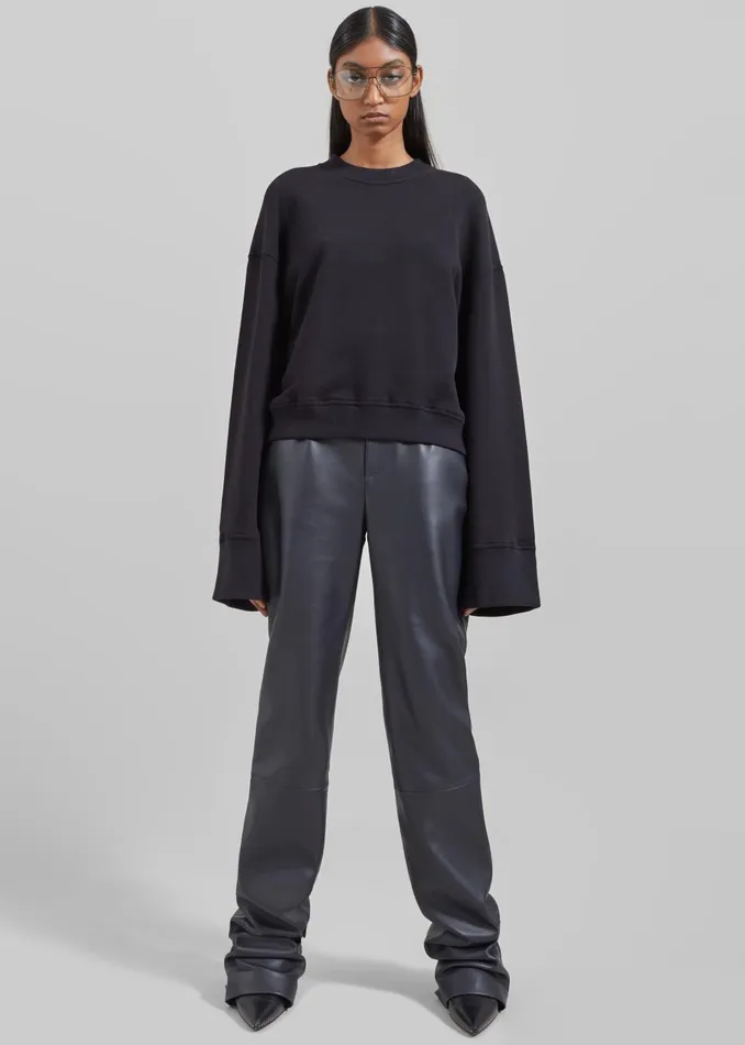 Women Talia Sweatshirt 8211 Black The Frankie Shop Tops