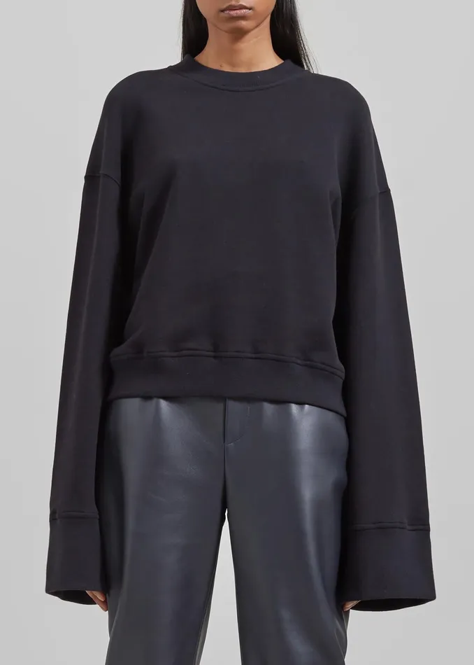 Women Talia Sweatshirt 8211 Black The Frankie Shop Tops