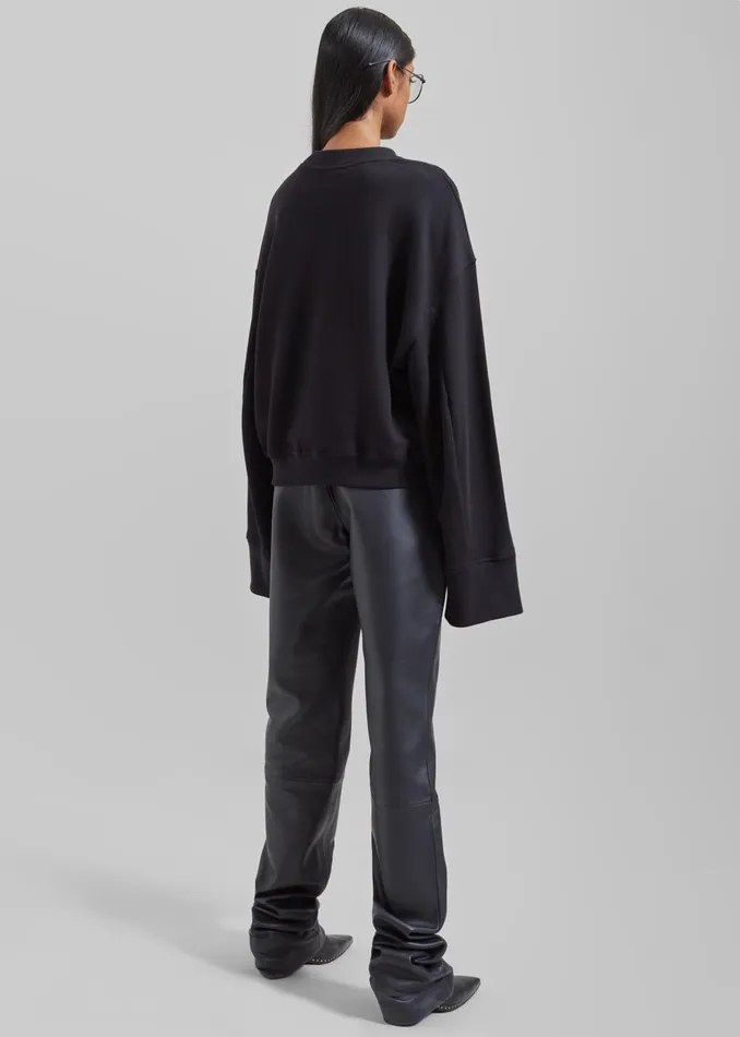 Women Talia Sweatshirt 8211 Black The Frankie Shop Tops