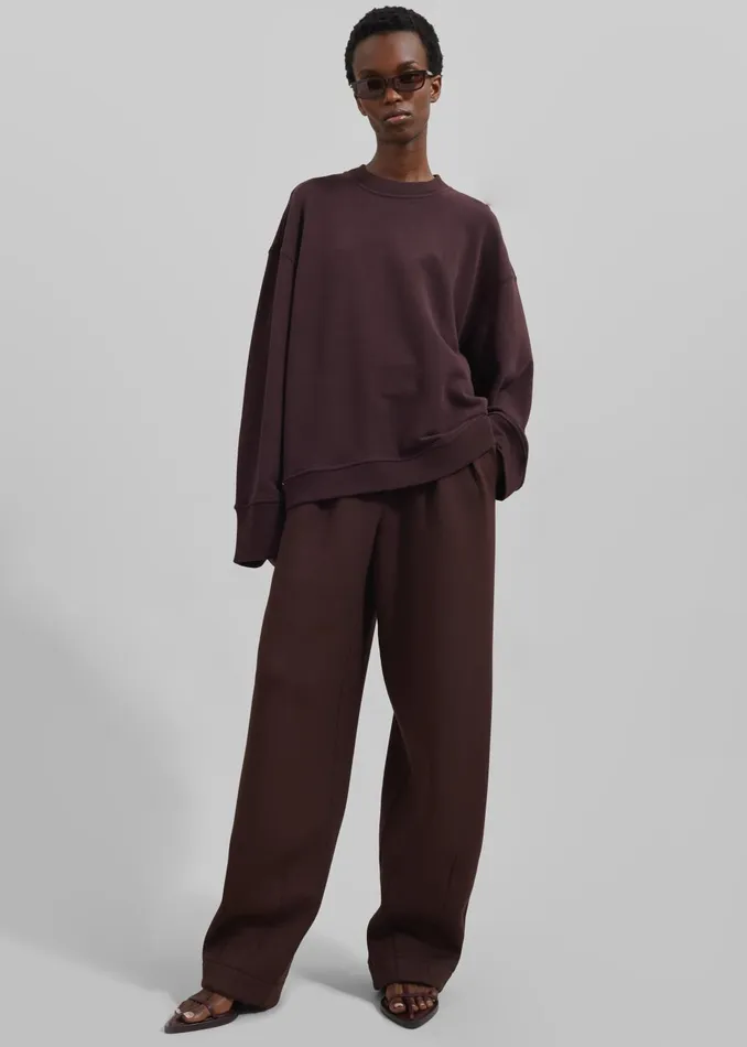 Women Talia Sweatshirt 8211 Dark Plum The Frankie Shop Tops