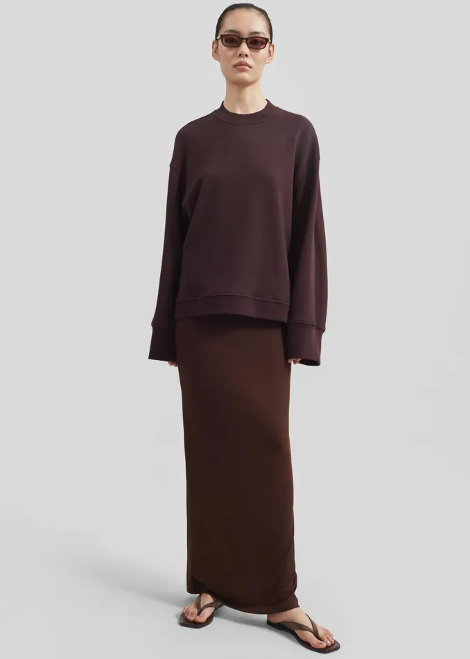 Women Talia Sweatshirt 8211 Dark Plum The Frankie Shop Tops