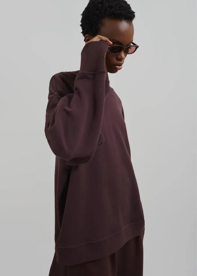 Women Talia Sweatshirt 8211 Dark Plum The Frankie Shop Tops