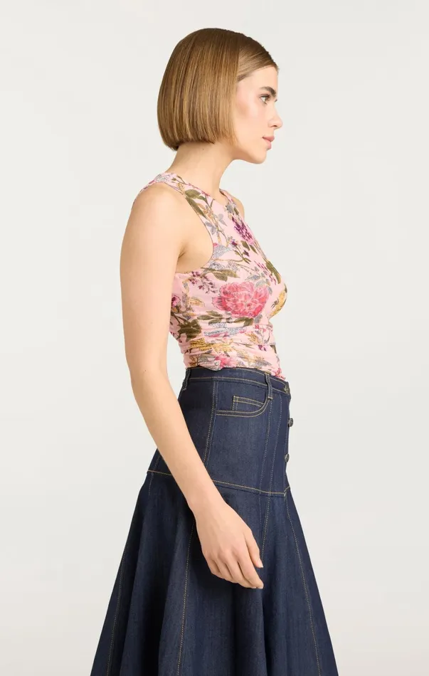 Women Tank Tops and Camisoles Cinq Sept Dasha Top Soft Pink Multi