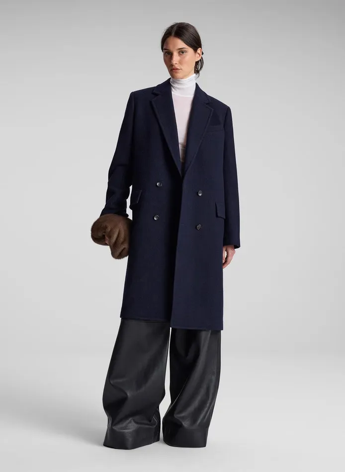 Women Tanner Oversized Wool Coat Navy ALC Jackets and Coats