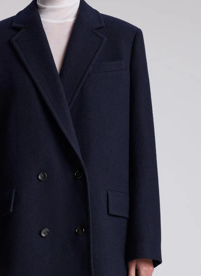 Women Tanner Oversized Wool Coat Navy ALC Jackets and Coats