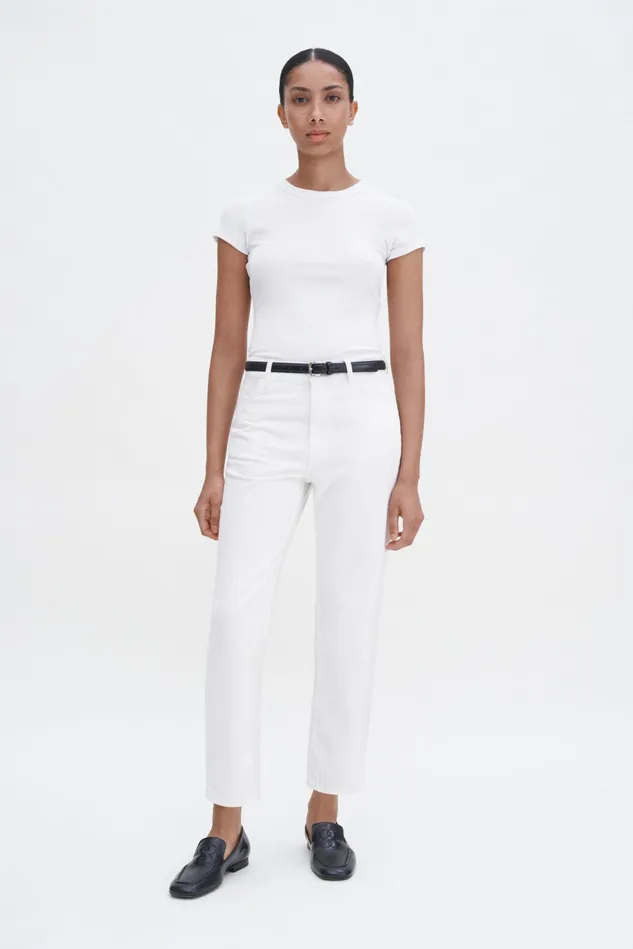 Women Tapered Jeans Ecru Wash Filippa K Jeans