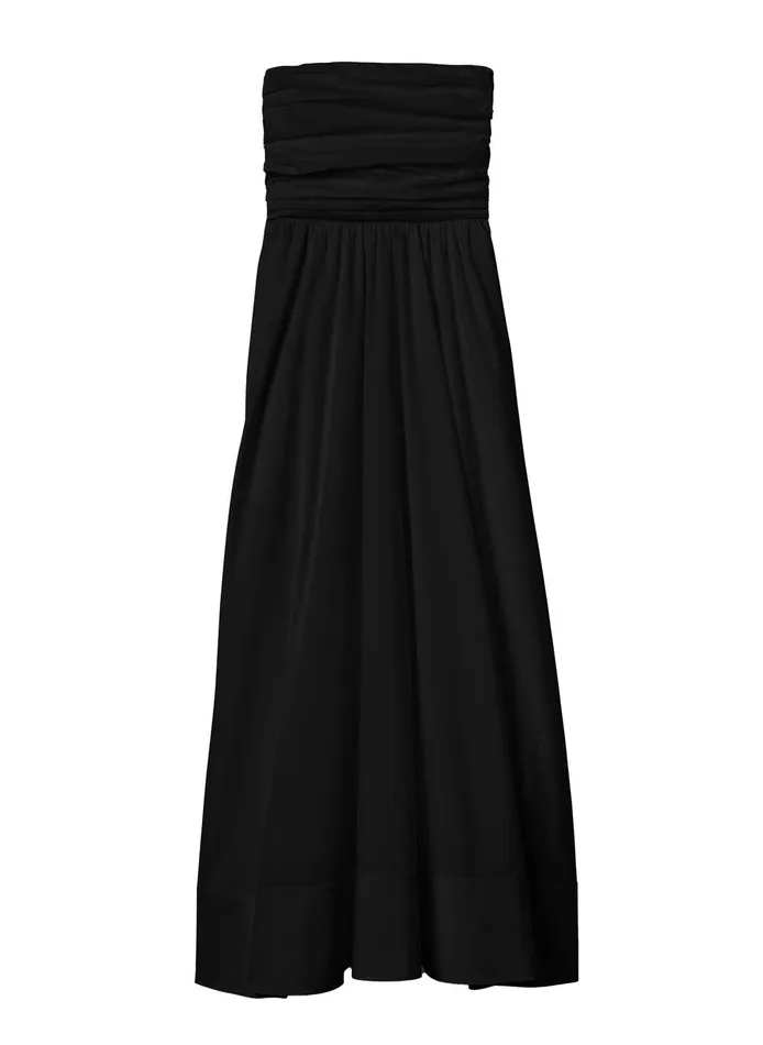 Women Tate Strapless Midi Dress Black ALC Dresses