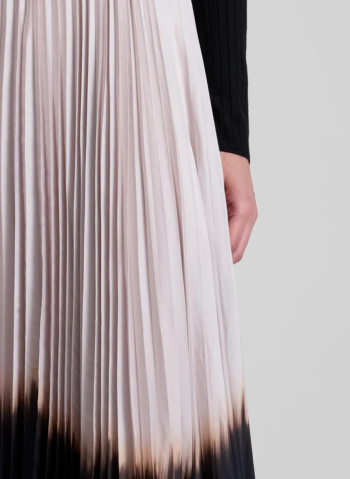 Women Tatum Pleated Midi Skirt Oysterblack ALC Bottoms