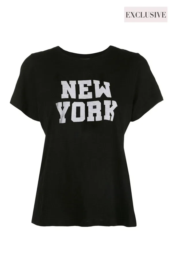Women Tees and Pullovers Cinq Sept Soho New York Tee Blackwhite