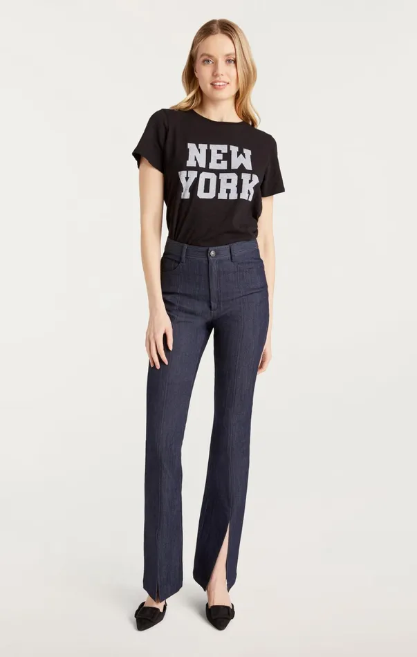 Women Tees and Pullovers Cinq Sept Soho New York Tee Blackwhite