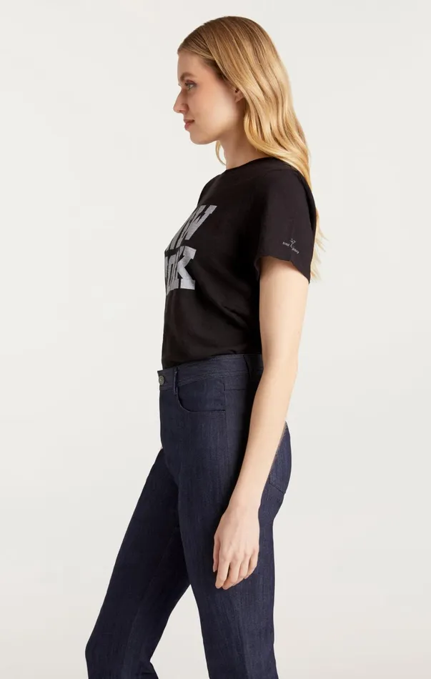 Women Tees and Pullovers Cinq Sept Soho New York Tee Blackwhite