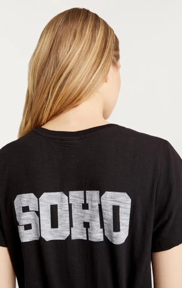 Women Tees and Pullovers Cinq Sept Soho New York Tee Blackwhite