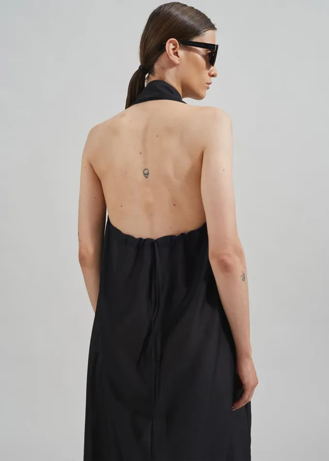 Women Temi Sheer Halter Dress 8211 Black The Frankie Shop Dresses