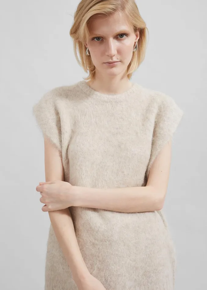 Women The Garment Bern Knit Top 8211 Oyster The Frankie Shop Knitwear