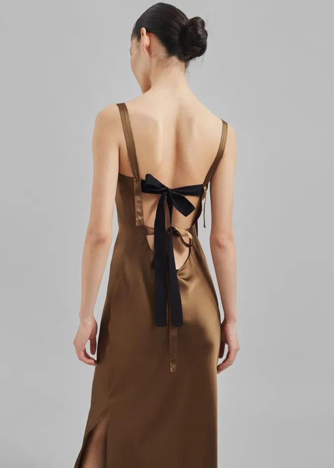 Women The Garment Catania String Maxi Dress 8211 Olive The Frankie Shop Dresses