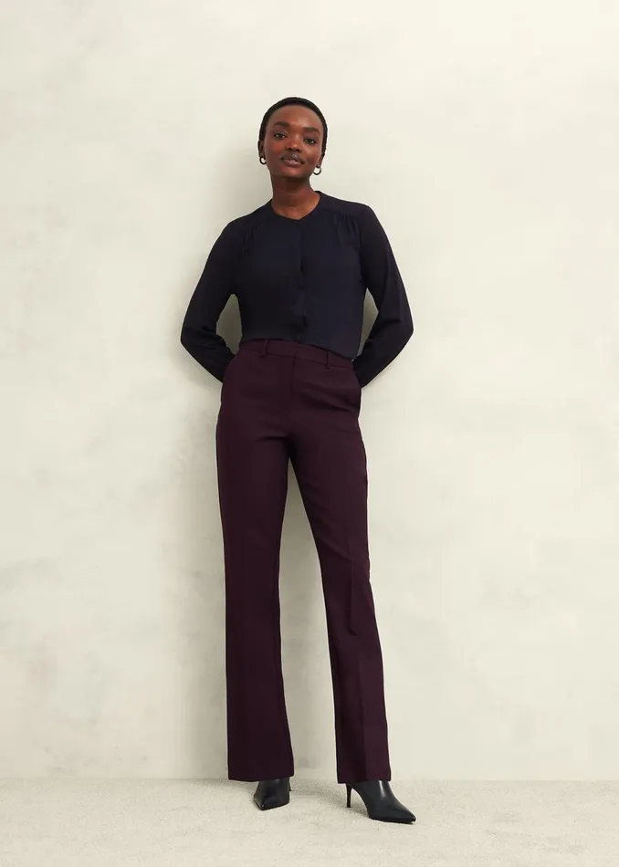 Women Tops Hobbs Alana Jersey Blouse Hobbs Navy