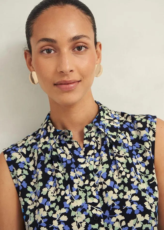 Women Tops Hobbs Ariela Top Navy Multi