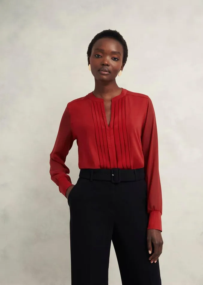 Women Tops Hobbs Darcey Top Pomegranate Red