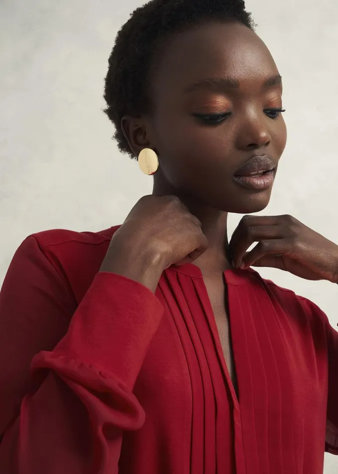 Women Tops Hobbs Darcey Top Pomegranate Red