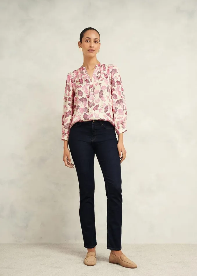 Women Tops Hobbs Rachael Blouse Cream Multi