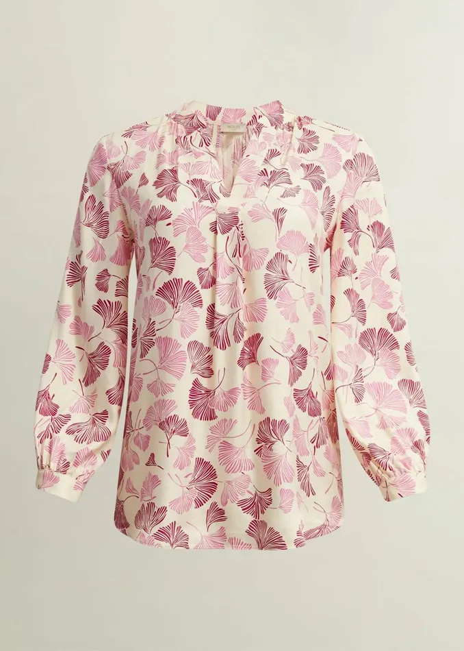 Women Tops Hobbs Rachael Blouse Cream Multi